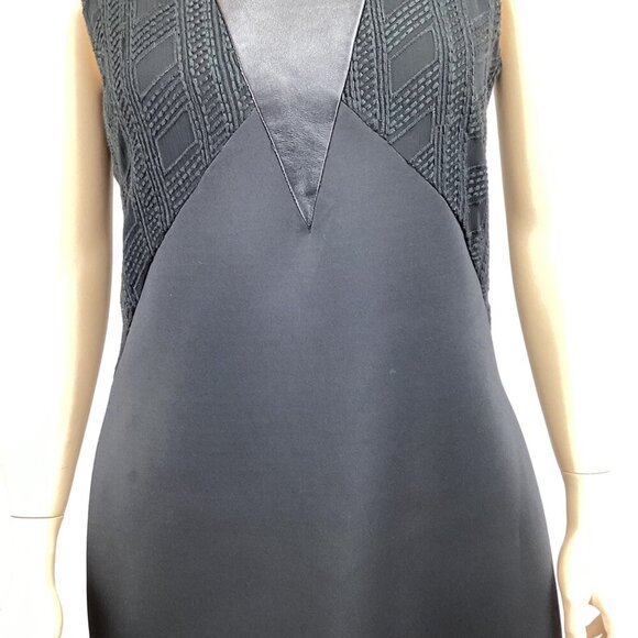 Hunter Bell Lace & Leather‎ Sheath Dress SIze 4 Black Cocktail Party - Picture 7 of 8